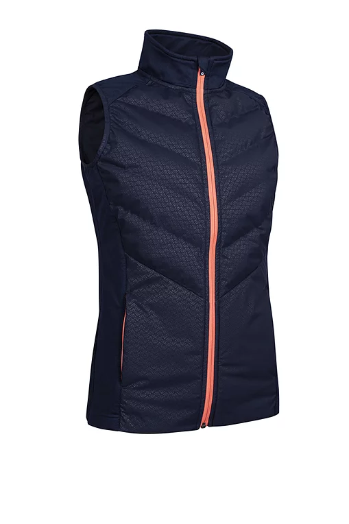 Ladies Diagonal Bonded Quilted Thermal Golf Gilet