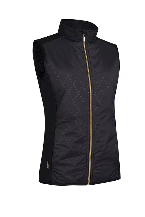 Ladies Full Zip Faux Fur Lined Padded Golf Gilet Ladies Full Zip Faux Fur Lined Padded Golf Gilet