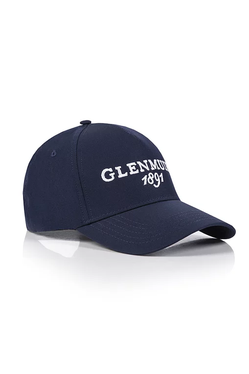 Mens and Ladies Structured Logo Golf Cap Navy/White One Size