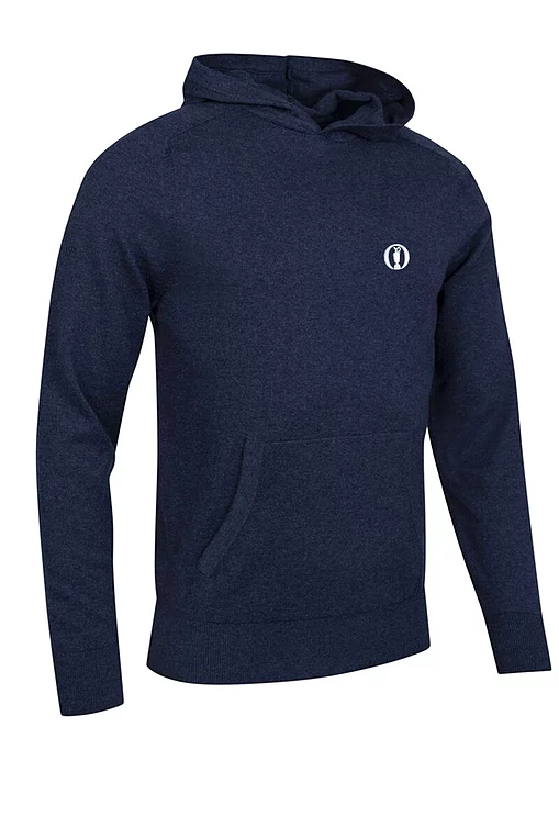 The Open Mens Saddle Sleeve Touch of Cashmere Midweight Golf Hoodie