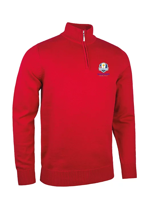 Official Ryder Cup 2023 Mens Quarter Zip Touch of Cashmere Golf Sweater Official Ryder Cup 2023 Mens Quarter Zip Touch of Cashmere Golf Sweater