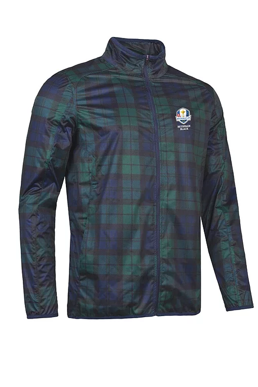 Official Ryder Cup 2027 Mens Zip Front Water Repellent Lightweight Golf Jacket