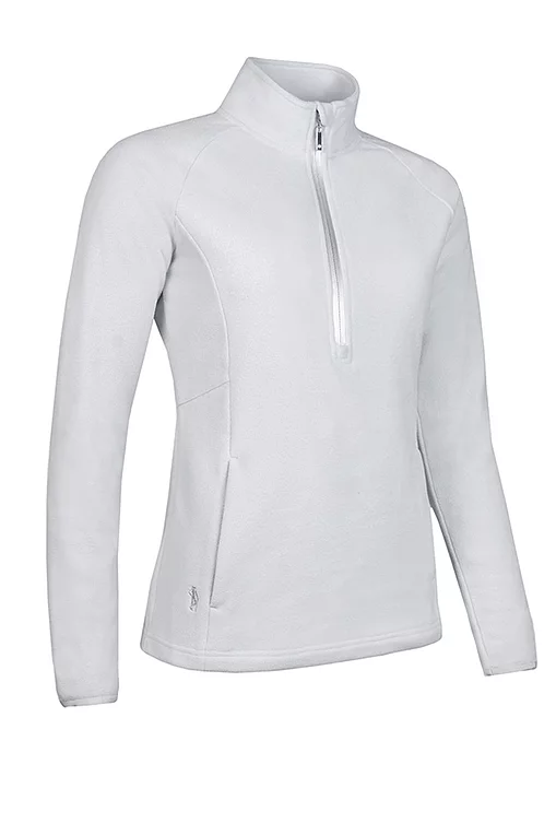 Ladies Quarter Zip Fleece Performance Midweight Golf Midlayer Stardust S