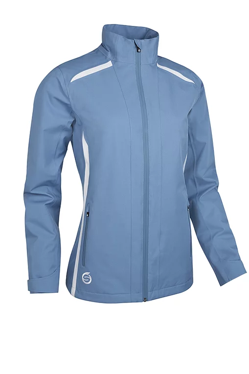 Ladies Zip Front Panelled Waterproof Golf Jacket