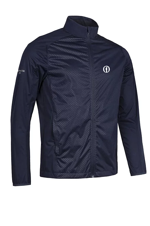 The Open Mens Full Zip Lightweight Stretch Water Repellent Golf Jacket