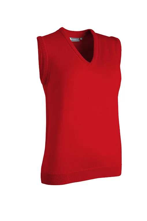 Ladies V Neck Merino Wool Lightweight Golf Slipover