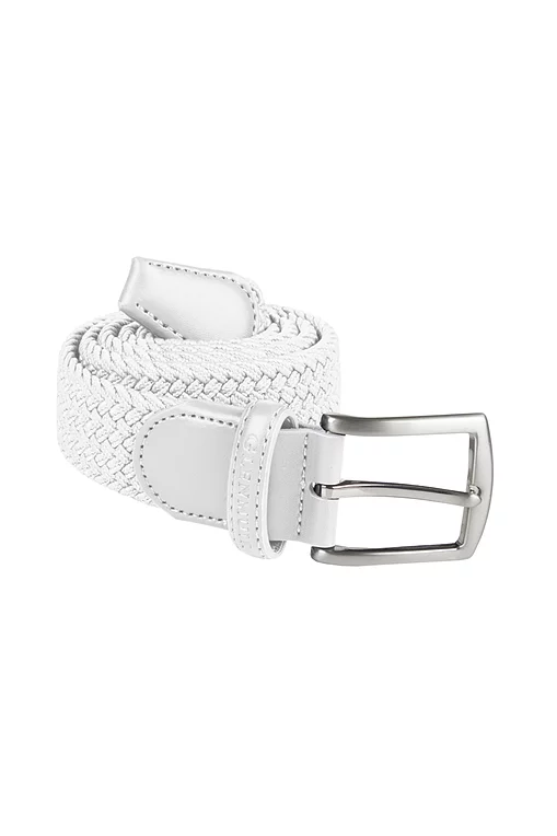 Mens and Ladies Performance Webbing Braided Golf Belt White M/L 105cm