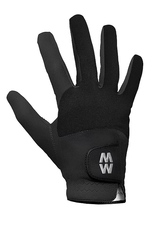 Mens and Ladies MacWet® Original Micromesh Golf Rain Gloves (Pair) Black S 7.0