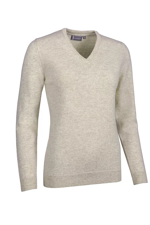 Ladies V Neck Lambswool Midweight Golf Sweater Ladies V Neck Lambswool Midweight Golf Sweater