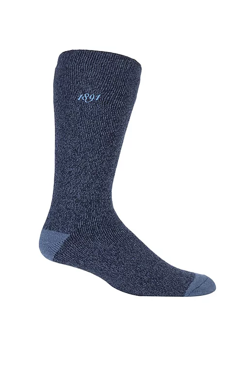 Mens Heat Holder Winter Thermal Golf Socks Navy UK 6-11