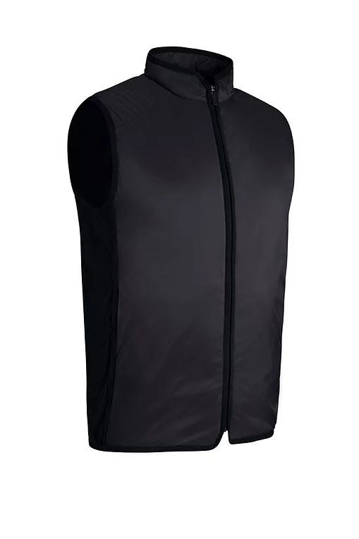 Mens Full Zip Rib Padded Golf Gilet Sale Black M