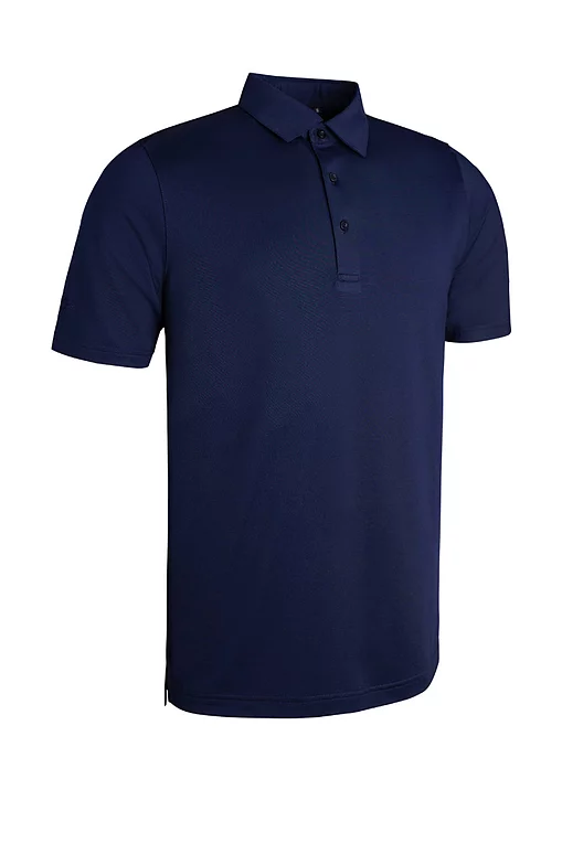 Mens Tailored Collar Performance Golf Shirt Navy S