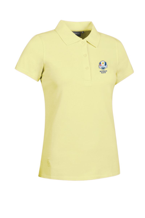 Yellow Sunflower Print Women's Golf Shirts