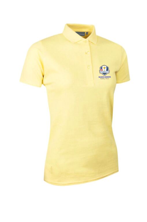 Yellow Pineapple Print Women's Golf Shirts
