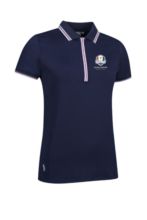 Spiral Blue Swirl Tie Die Women's Golf Shirts