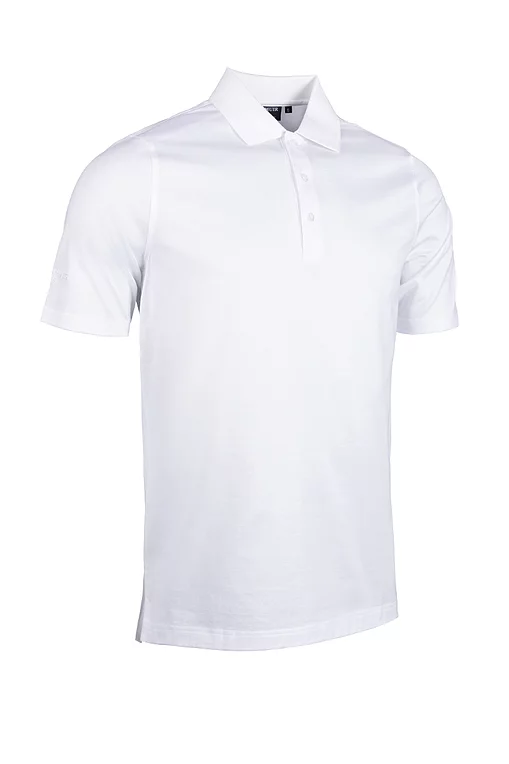 Mens Mercerised Cotton Golf Polo Shirt Sale White S