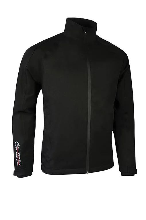 Mens Raglan Panelled Waterproof Golf Jacket Black L