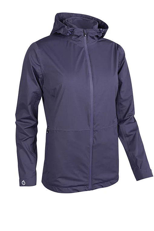 Ladies Whisperdry Fleece Lined Waterproof Golf Jacket Midnight Plum S