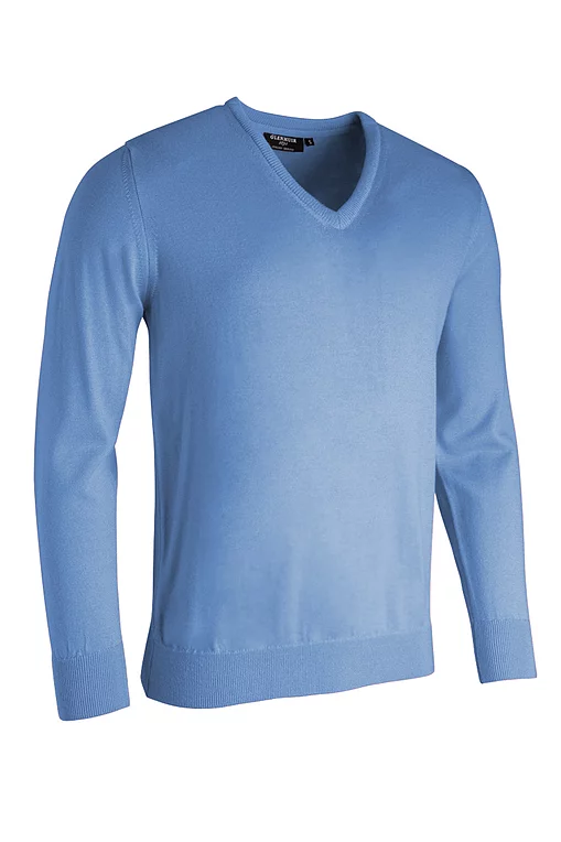 Mens V Neck Merino Wool Lightweight Golf Sweater