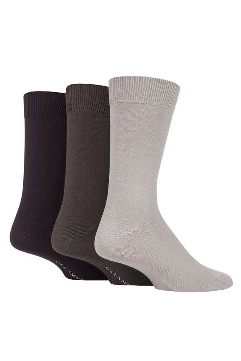 Mens 3 Pair Bamboo Plain Socks