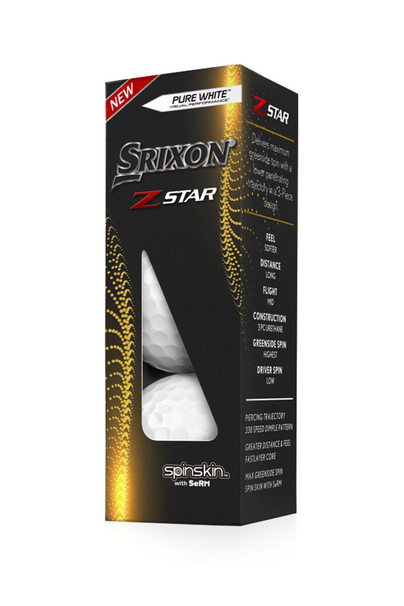 Srixon Z Star 3 Pack Glenmuir Logo Golf Balls White One Size