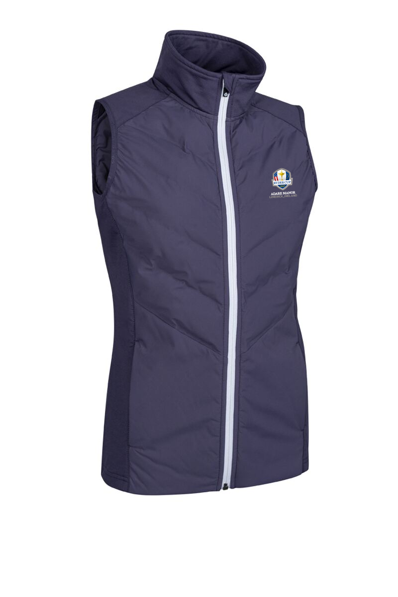 Official Ryder Cup 2027 Ladies Diagonal Bonded Quilted Thermal Golf Gilet