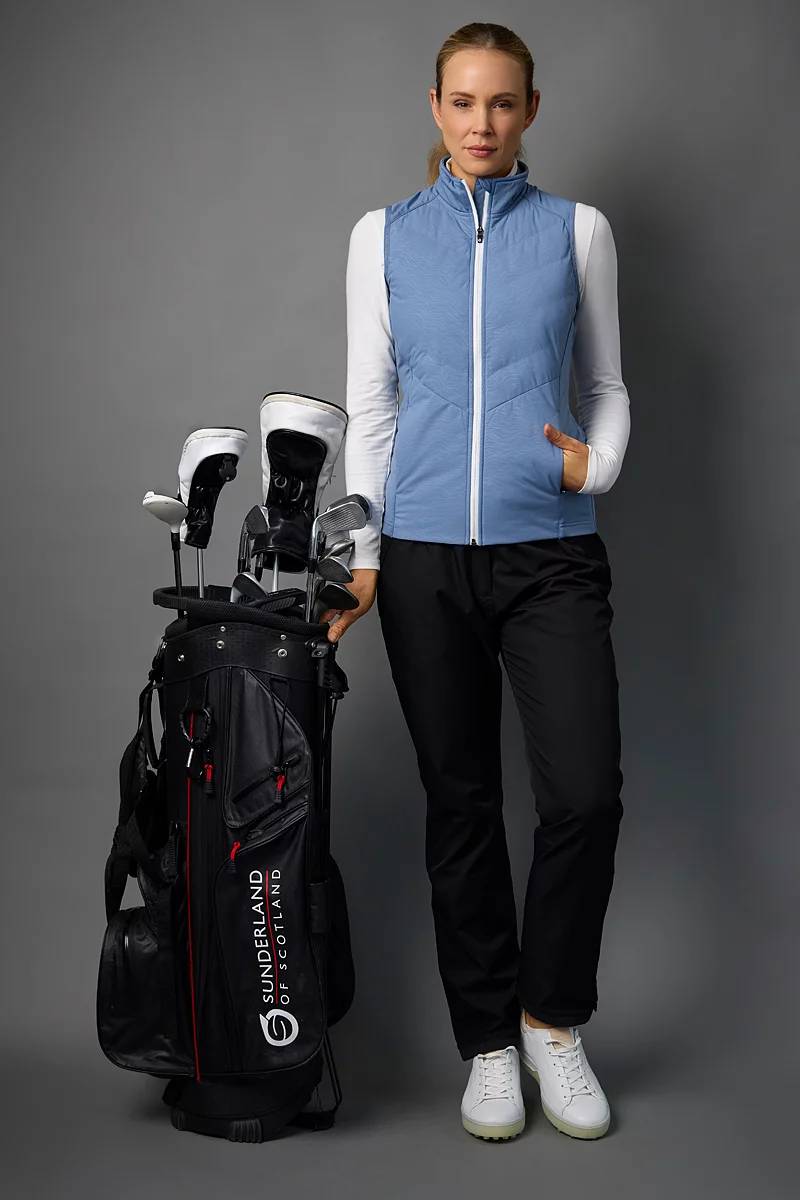 Ladies Diagonal Bonded Quilted Thermal Golf Gilet