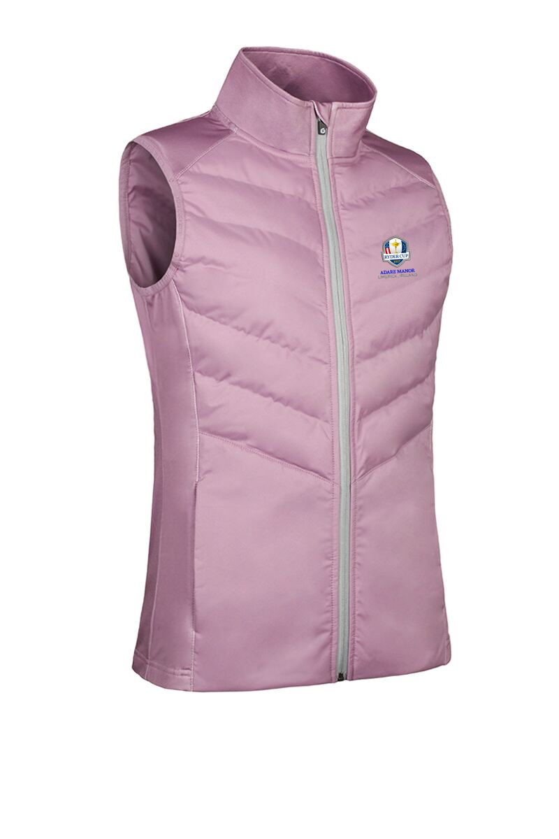 Official Ryder Cup 2027 Ladies Diagonal Bonded Quilted Thermal Golf Gilet