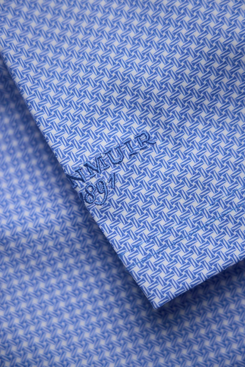 Mens Micro Tee Print Mercerised Cotton Golf Shirt Mens Micro Tee Print Mercerised Cotton Golf Shirt