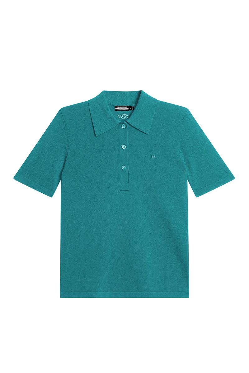 Brea Knitted V-Neck / Glenmuir Tartan Teal L – J.Lindeberg