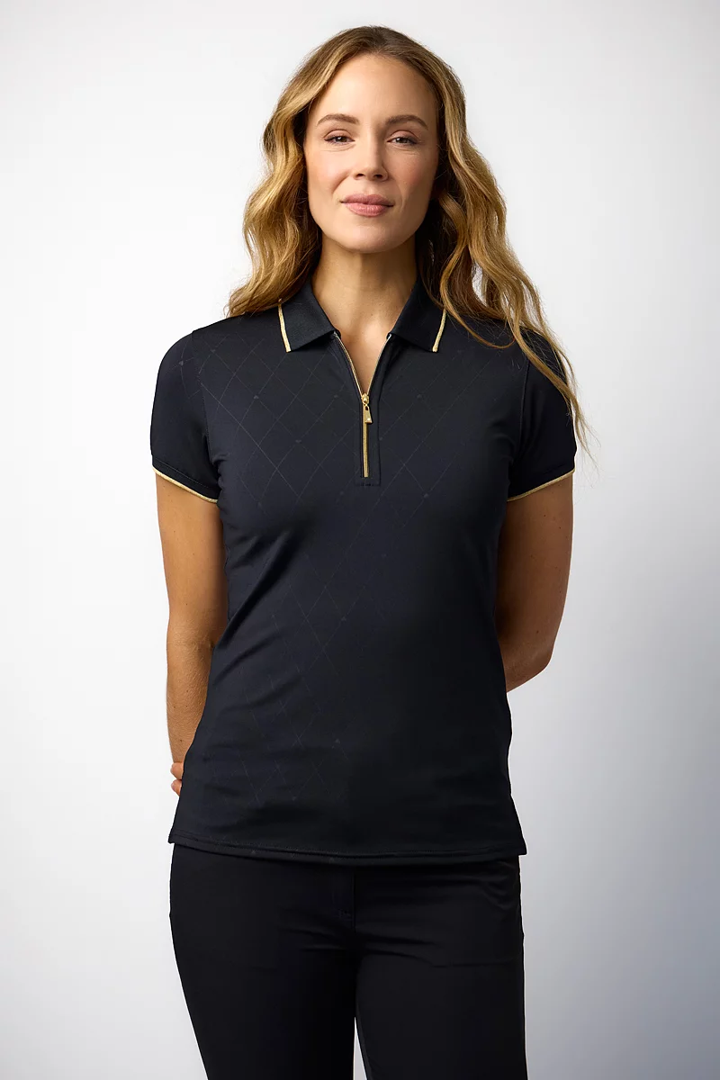 Official Ryder Cup 2027 Ladies Quarter Zip Printed Performance Golf Polo Shirt