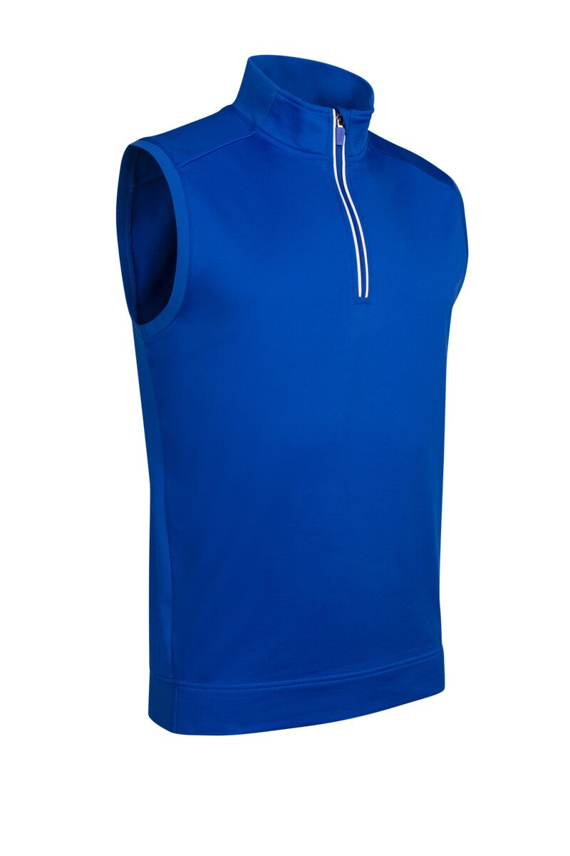 Mens Quarter Zip Rib Sleeveless Performance Golf Midlayer Mens Quarter Zip Rib Sleeveless Performance Golf Midlayer