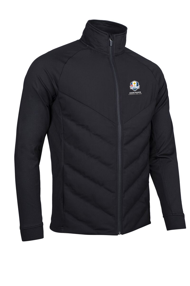 Official Ryder Cup 2027 Mens Full Zip Bonded Chevron Padded Performance Heavyweight Golf Jacket