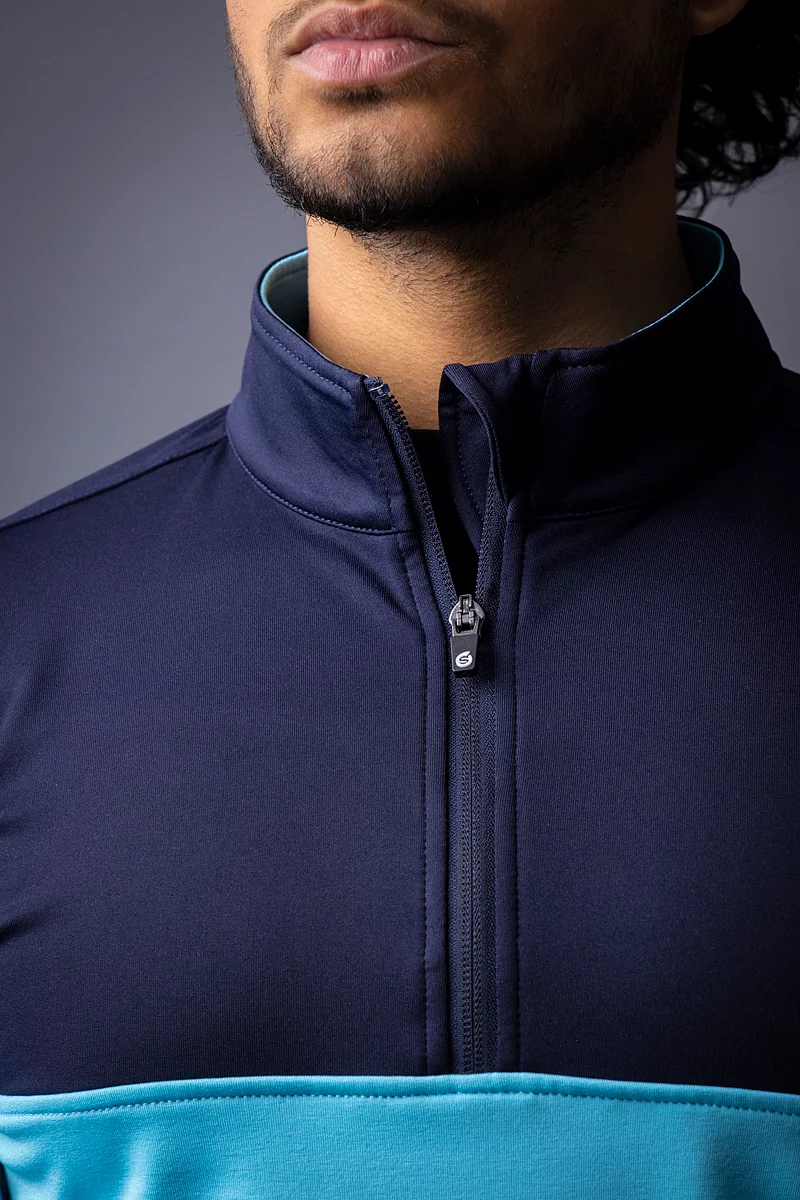 Official Ryder Cup 2027 Mens Quarter Zip Thermal Panelled Fleece Showerproof Golf Midlayer Official Ryder Cup 2027 Mens Quarter Zip Thermal Panelled Fleece Showerproof Golf Midlayer
