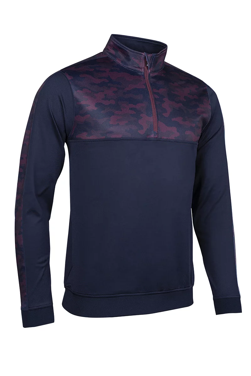 Quarter Zip Thermal Panelled Fleece Showerproof Golf Midlayer Sale