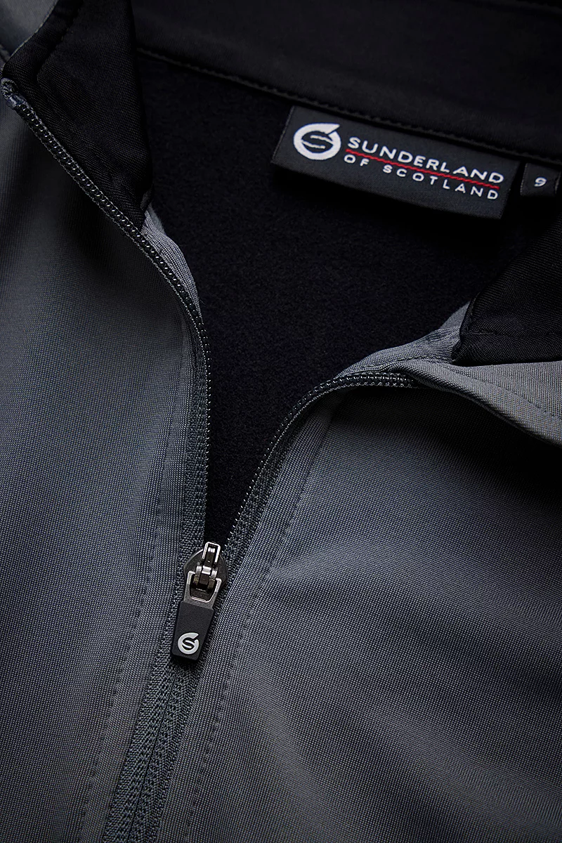 Mens Quarter Zip Thermal Panelled Fleece Showerproof Golf Midlayer Mens Quarter Zip Thermal Panelled Fleece Showerproof Golf Midlayer