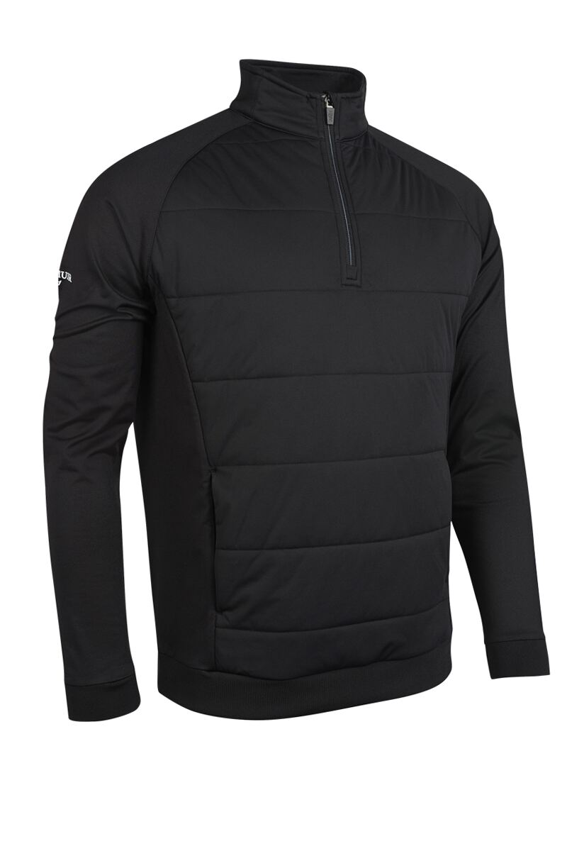 Mens Quarter Zip Performance Hybrid Midweight Golf Midlayer
