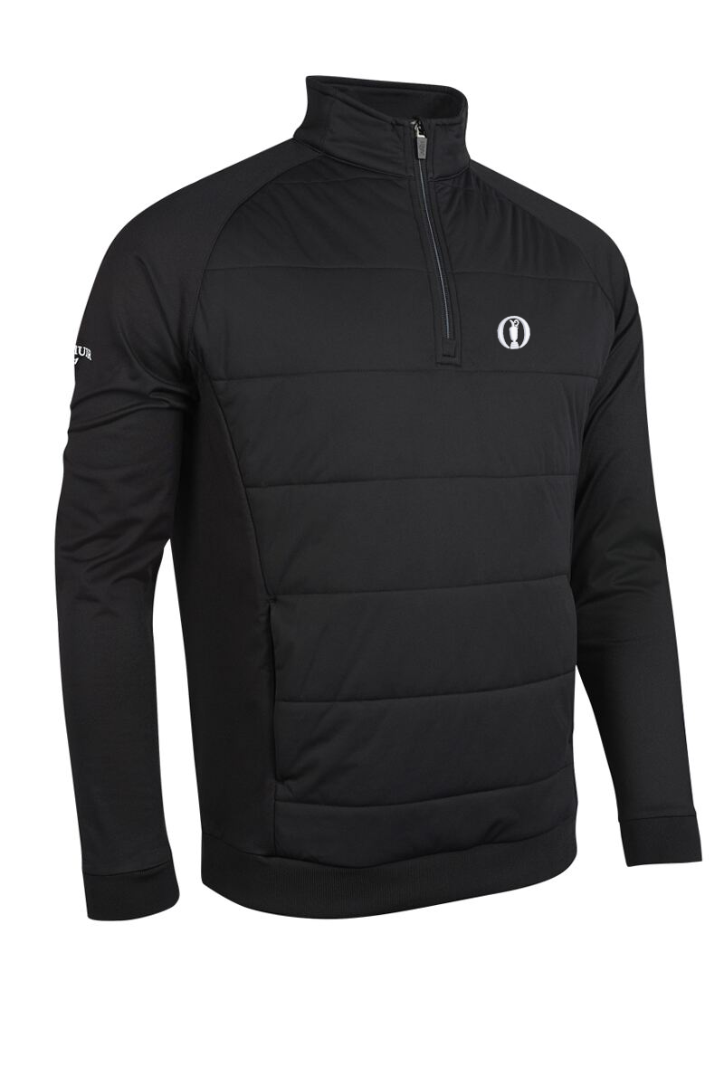 The Open Mens Quarter Zip Performance Hybrid Midweight Golf Midlayer