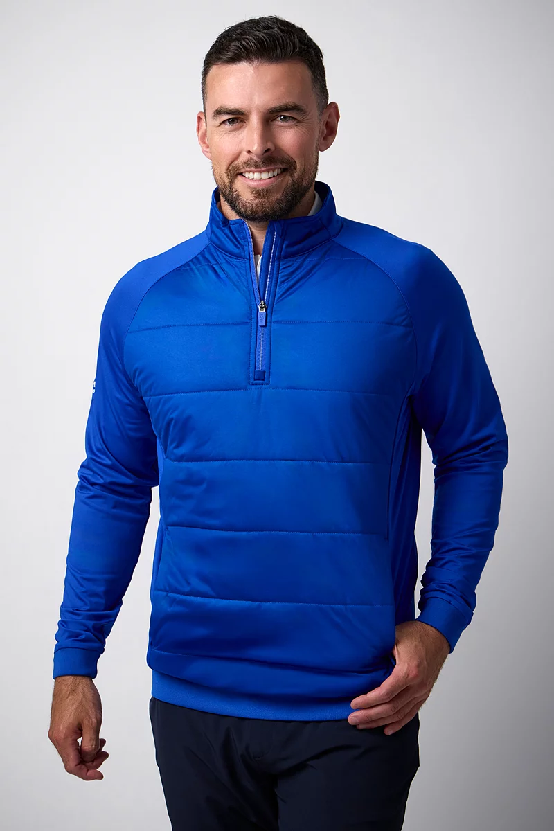 Mens Quarter Zip Performance Hybrid Midweight Golf Midlayer