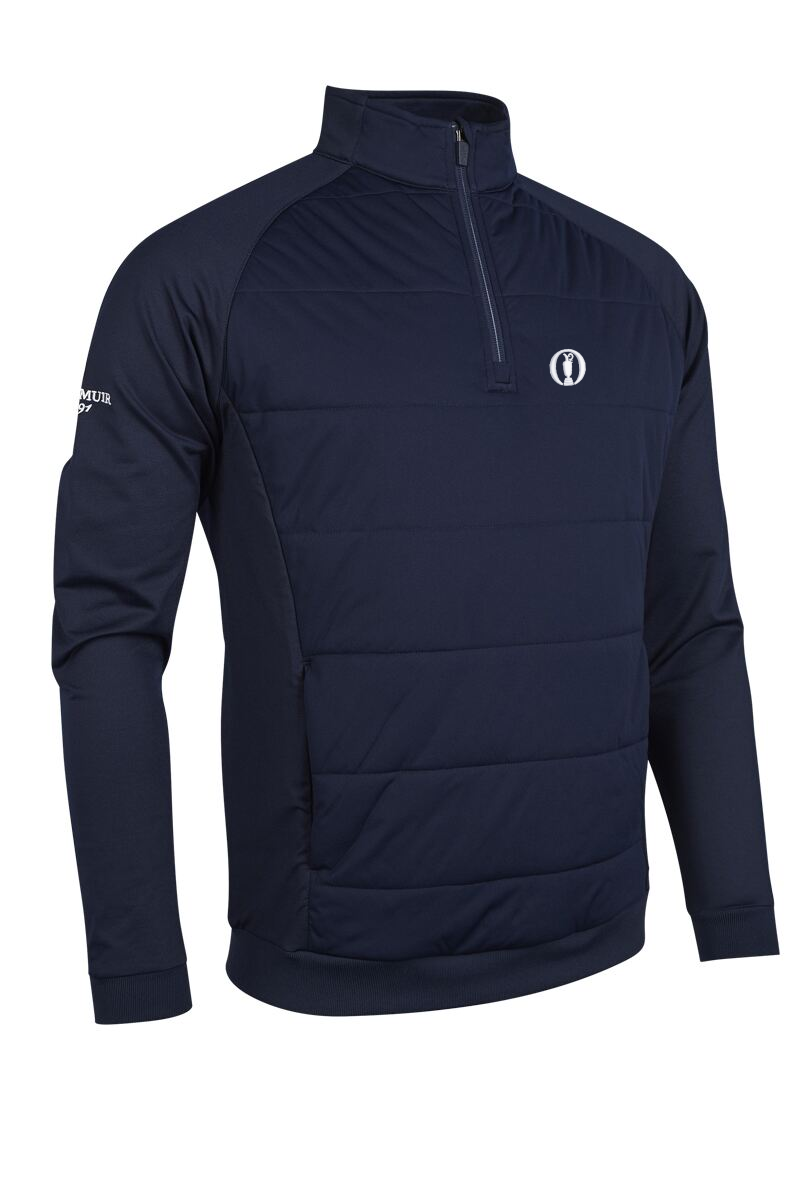 The Open Mens Quarter Zip Performance Hybrid Midweight Golf Midlayer