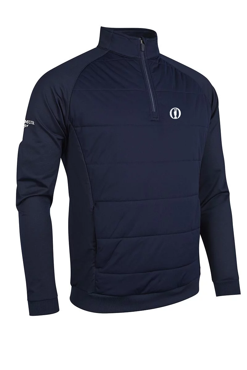 Official Ryder Cup 2027 Mens Quarter Zip Performance Hybrid Midweight Golf Midlayer Navy XXL
