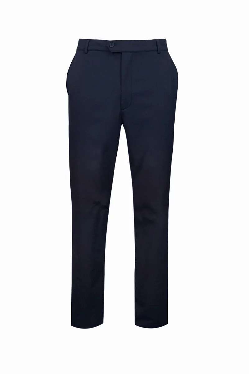 Mens Technical Water Repellent Performance Winter Golf Trousers Navy Long 34"