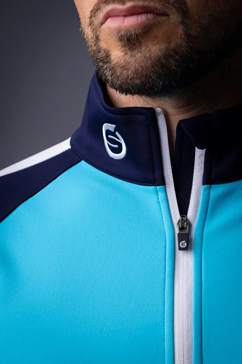 Official Ryder Cup 2027 Mens Quarter Zip Raglan Panelled Showerproof Golf Midlayer Official Ryder Cup 2027 Mens Quarter Zip Raglan Panelled Showerproof Golf Midlayer