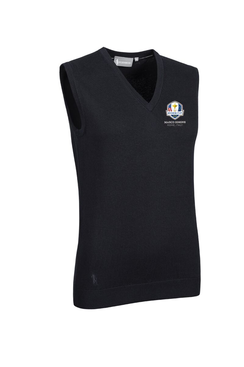 Official Ryder Cup 2023 Ladies V Neck Cotton Golf Slipover Black M