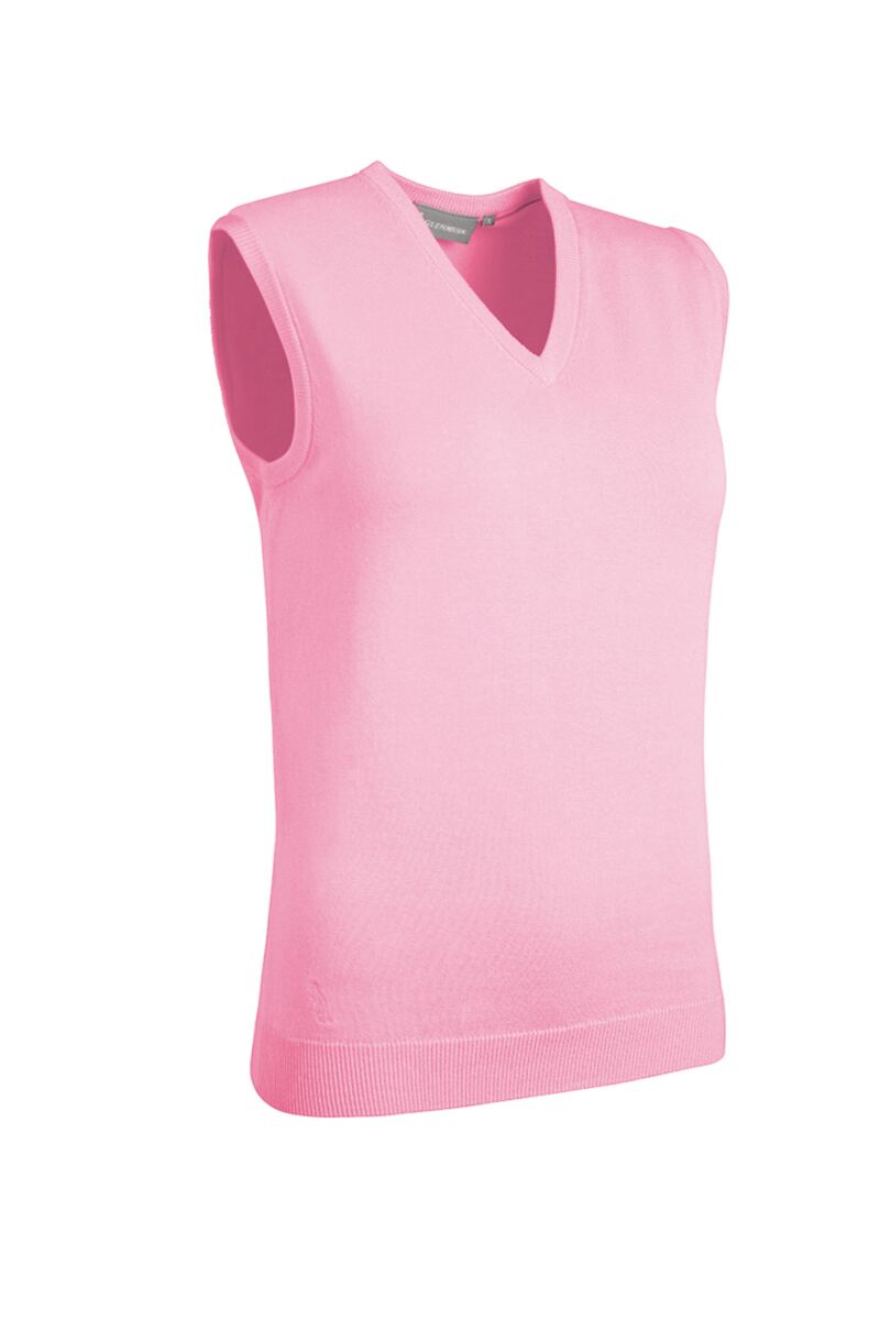 Ladies V Neck Cotton Lightweight Golf Slipover
