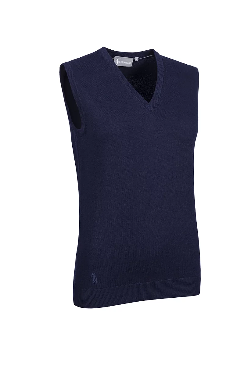 Official Ryder Cup 2027 Ladies V Neck Cotton Lightweight Golf Slipover Navy L