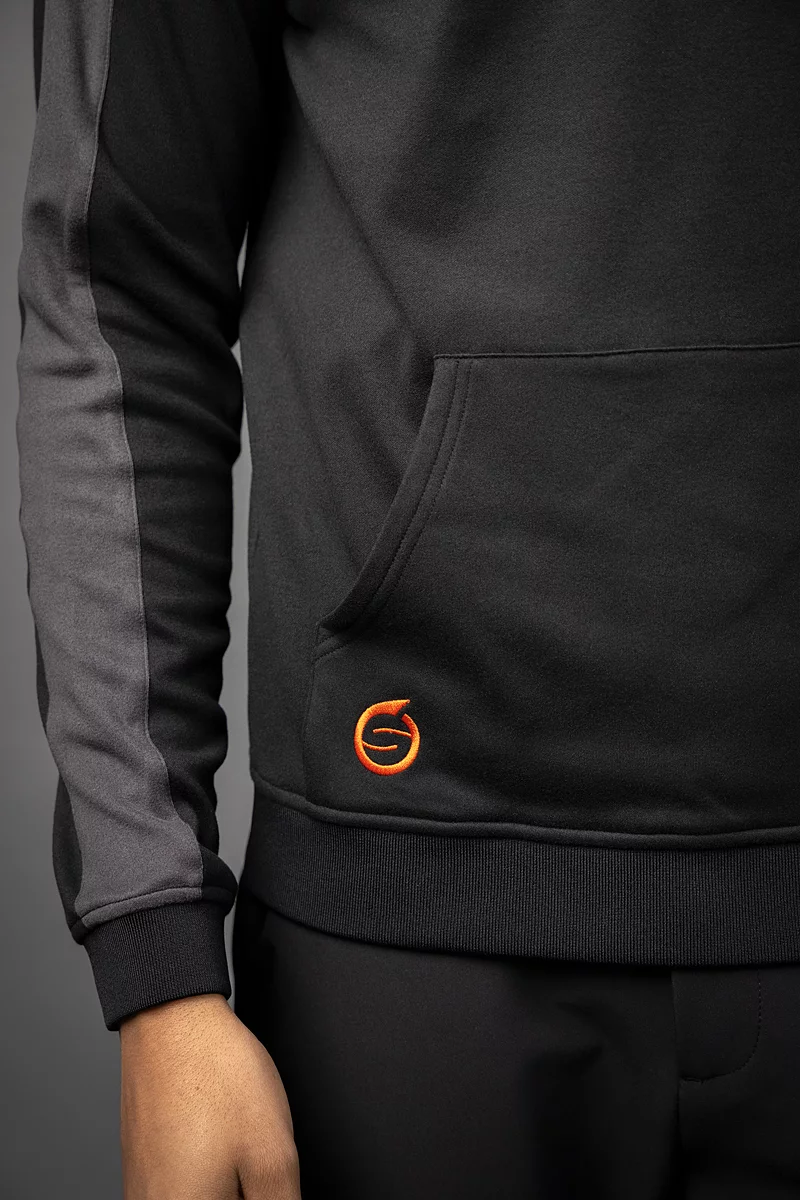 Mens Thermal Contrast Sleeve Fleece Showerproof Golf Hoodie Mens Thermal Contrast Sleeve Fleece Showerproof Golf Hoodie
