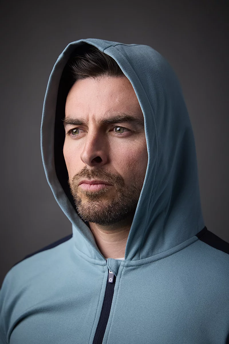 Mens Thermal Contrast Sleeve Fleece Showerproof Golf Hoodie