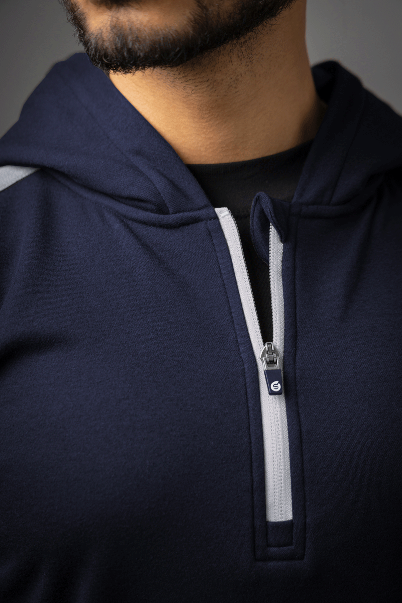 The Open Mens Thermal Contrast Sleeve Fleece Showerproof Golf Hoodie