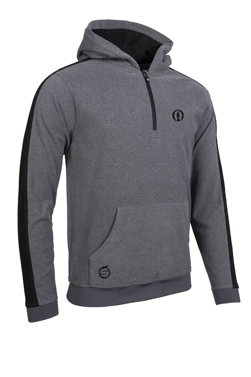 The Open Mens Thermal Contrast Sleeve Fleece Showerproof Golf Hoodie The Open Mens Thermal Contrast Sleeve Fleece Showerproof Golf Hoodie